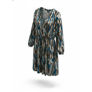 Banana Republic Women's Abstract Zebra Print Long Sleeve Dress